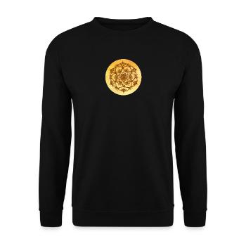 Solar-Mandalas - Unisex Pullover - Schwarz - Vorne - Alina (178cm) & Michal (187cm)