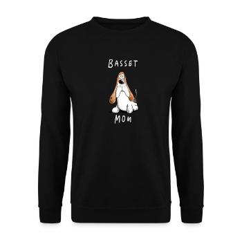 Basset Hound Mama I Dog Mama I Dogs Mistress - Unisex Sweatshirt - black - Front - Alina (178cm) & Michal (187cm)