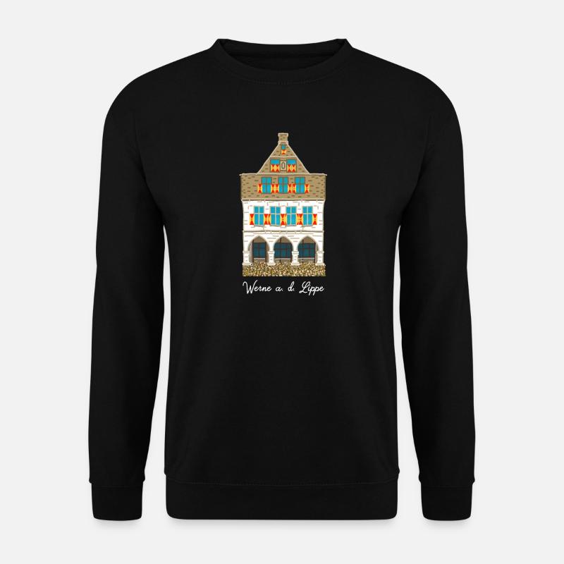 Werne a. d. Lippe, Historisches Rathaus - Unisex Pullover - Schwarz