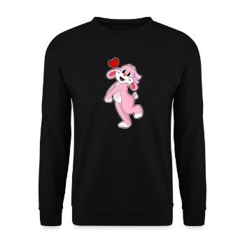 Mariage Rabbit Bride Veil - Sweat-shirt Unisexe - noir - Devant - Alina (178cm) & Michal (187cm)