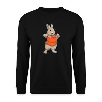 Bunny Bodybuilder Bodybuilding Sport - Unisex Sweatshirt - black - Front - Alina (178cm) & Michal (187cm)