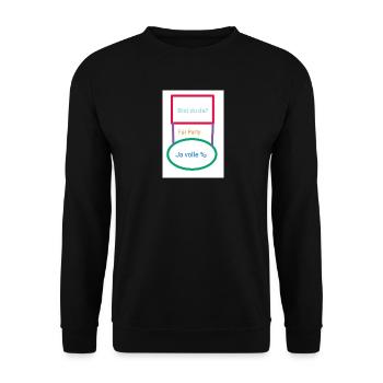 Antwort - Unisex Pullover - Schwarz - Vorne - Alina (178cm) & Michal (187cm)
