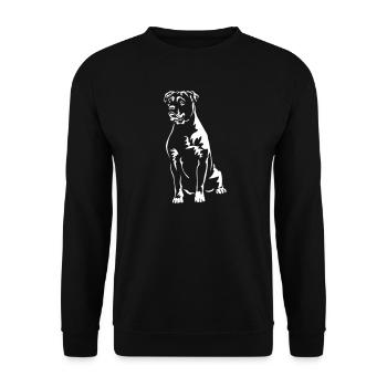 Perro Dogo Mallorquin "Black Edition" - Unisex Pullover - Schwarz - Vorne - Alina (178cm) & Michal (187cm)