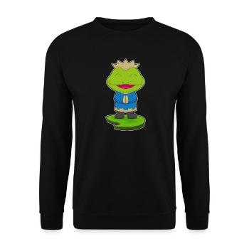 Couronne de grenouille - Sweat-shirt Unisexe - noir - Devant - Alina (178cm) & Michal (187cm)