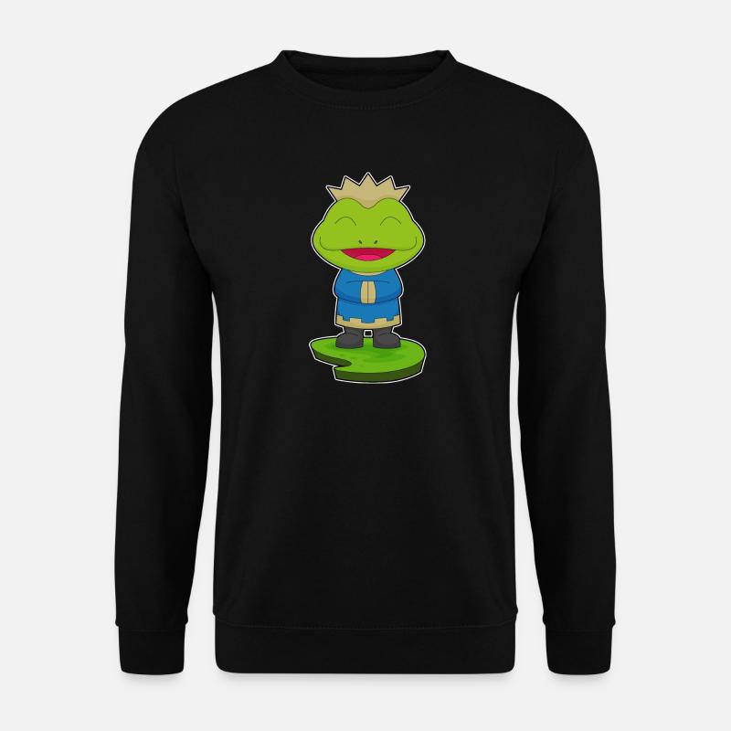 Frosch Krone - Unisex Pullover - Schwarz