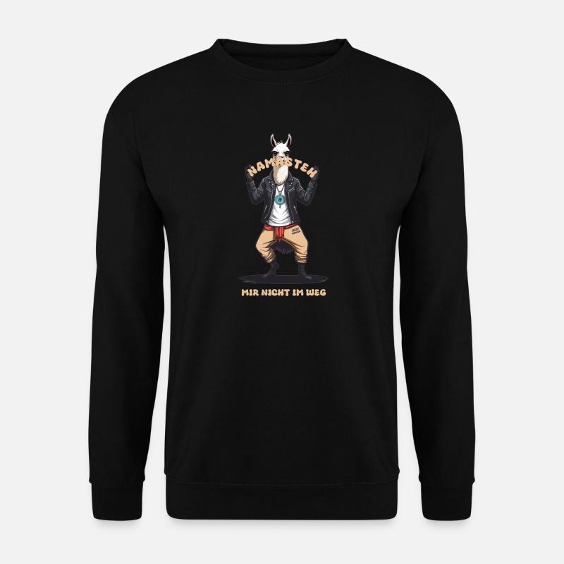 Lustiges Karate Lama - Unisex Pullover - Schwarz