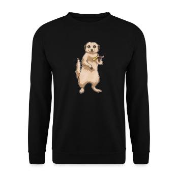 Suricate Poisson Tempura - Sweat-shirt Unisexe - noir - Devant - Alina (178cm) & Michal (187cm)