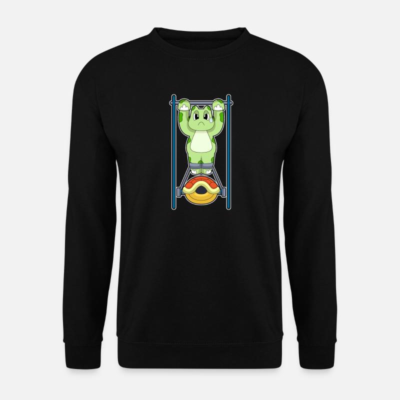 Turtle Bodybuilder Pull-ups Bodybuilding - Unisex Sweatshirt - black
