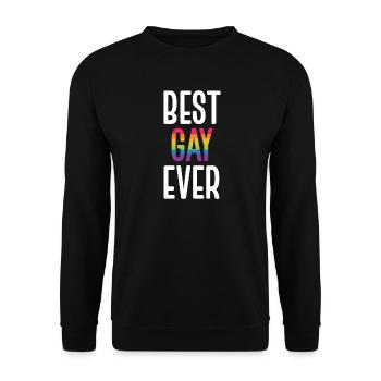 Mois de la fierté LGBT - Meilleur gay de tous les temps - Sweat-shirt Unisexe - noir - Devant - Alina (178cm) & Michal (187cm)