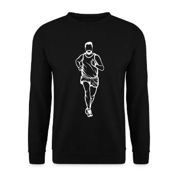 Läufer Junge - Unisex Pullover - Schwarz - Vorne - Alina (178cm) & Michal (187cm)