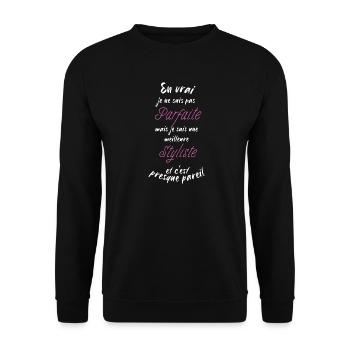 I am the best Stylist - Unisex Sweatshirt - black - Front - Alina (178cm) & Michal (187cm)