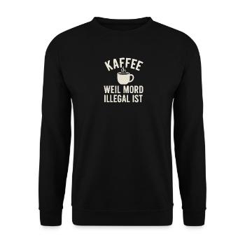 Lorena's go dunkle Farben entfernt - Unisex Pullover - Schwarz - Vorne - Alina (178cm) & Michal (187cm)