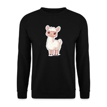 Lama Alpaga Lama Lama Cadeau Animal - Sweat-shirt Unisexe - noir - Devant - Alina (178cm) & Michal (187cm)
