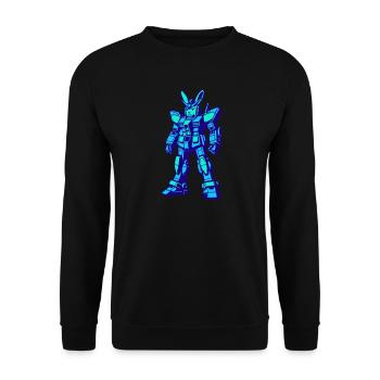 Mecha Rabbit III - Unisex Pullover - Schwarz - Vorne - Alina (178cm) & Michal (187cm)