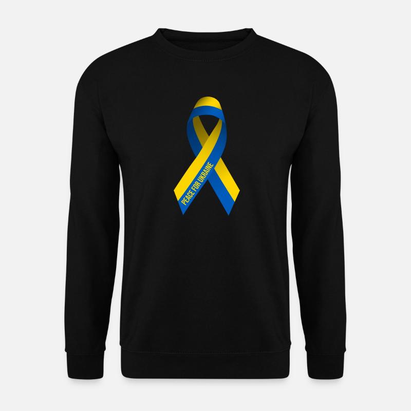 Ukraine Peace Ribbon - Unisex Pullover - Schwarz