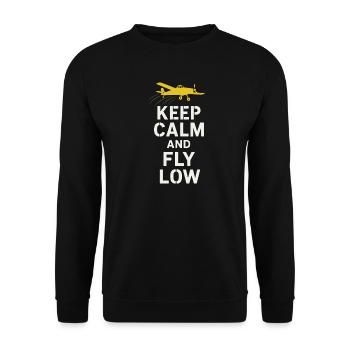 Rural Aviation Agriculture Pilot Gift - Unisex Sweatshirt - black - Front - Alina (178cm) & Michal (187cm)