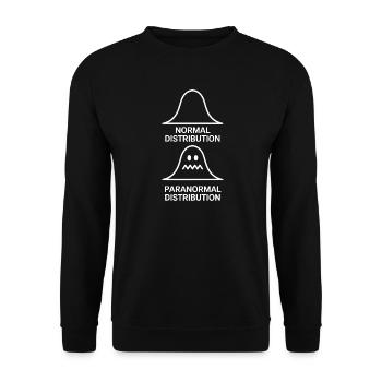 Math Statistics Normal Paranormal Distribution - Unisex Sweatshirt - black - Front - Alina (178cm) & Michal (187cm)