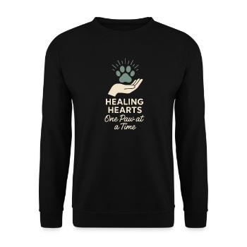 Employé de refuge, bénévole pour le sauvetage des animaux - Sweat-shirt Unisexe - noir - Devant - Alina (178cm) & Michal (187cm)