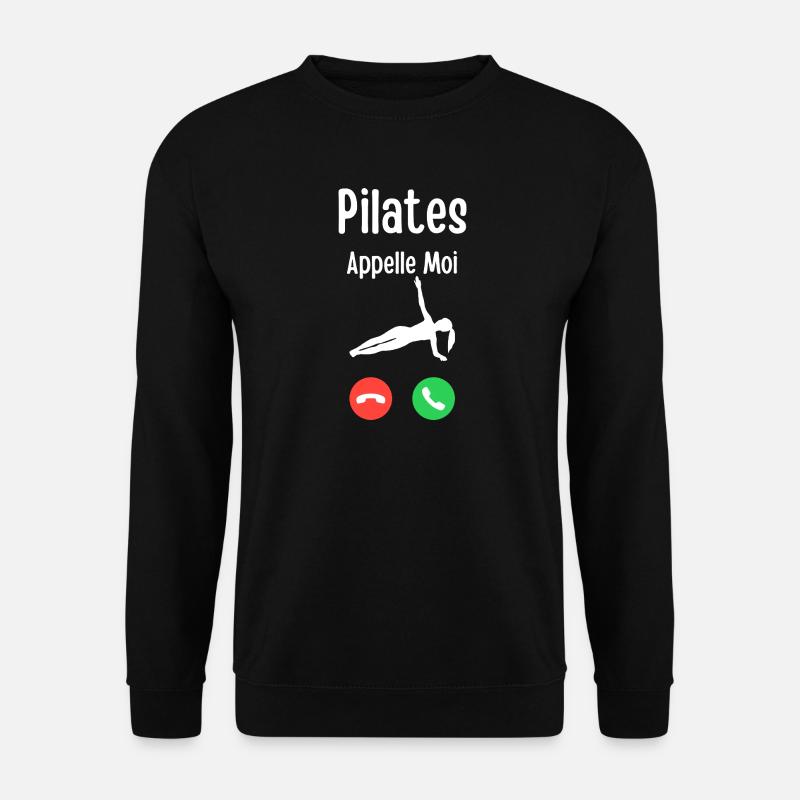 Pilates Call Me Illustration - Unisex Pullover - Schwarz