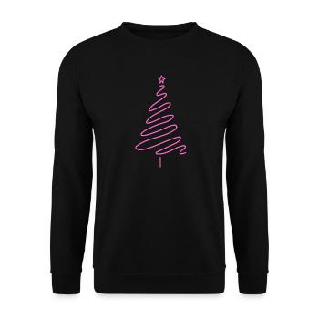 Christmas Tree Women Christmas Party Festive - Unisex Sweatshirt - black - Front - Alina (178cm) & Michal (187cm)