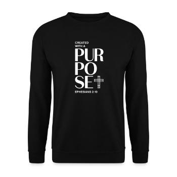 Conception intentionnelle de croix de foi - Sweat-shirt Unisexe - noir - Devant - Alina (178cm) & Michal (187cm)