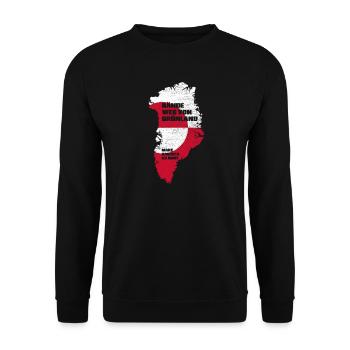 Hands off Greenland (Greenland Edition) - Unisex Sweatshirt - black - Front - Alina (178cm) & Michal (187cm)