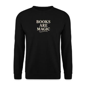 Les livres sont magie - Sweat-shirt Unisexe - noir - Devant - Alina (178cm) & Michal (187cm)