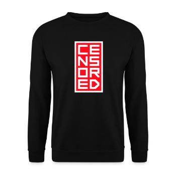 Censored Zensiert Lustig Statement Freiheit Logo - Unisex Pullover - Schwarz - Vorne - Alina (178cm) & Michal (187cm)