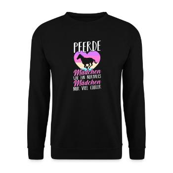 Reiten Pferdeliebhaber Reiterhof Pferde - Unisex Pullover - Schwarz - Vorne - Alina (178cm) & Michal (187cm)