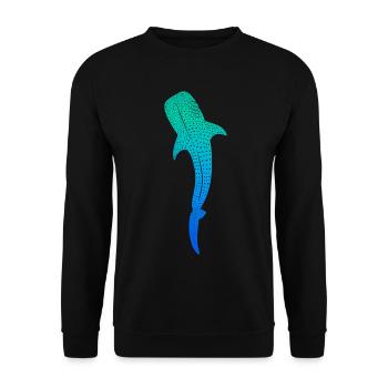 Requins-baleines Enfants colorés Hommes, garçons Requin-baleine - Sweat-shirt Unisexe - noir - Devant - Alina (178cm) & Michal (187cm)