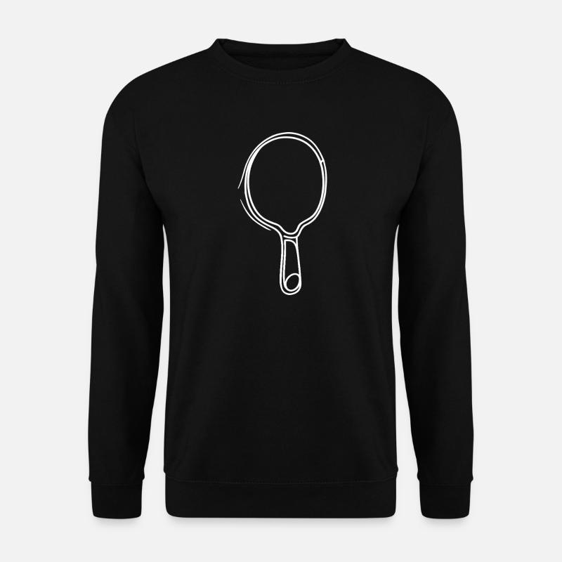 Table tennis racket Drawing - Unisex Sweatshirt - black