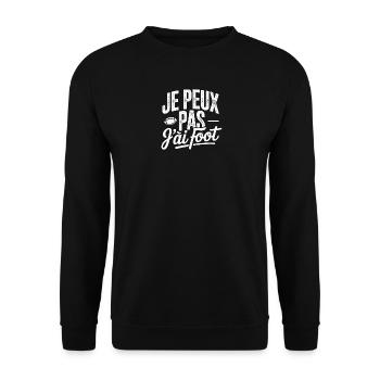 je_peux_pas_j-ai_rugby - Sweat-shirt Unisexe - noir - Devant - Alina (178cm) & Michal (187cm)