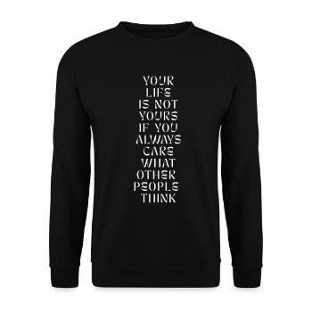 Be yourself - Unisex Sweatshirt - black - Front - Alina (178cm) & Michal (187cm)