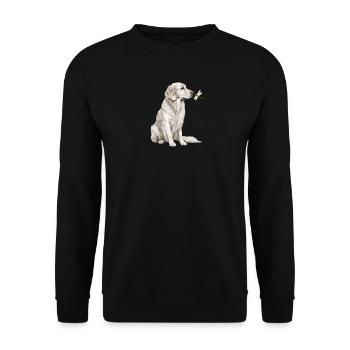 Motif de chien libellule Golden Retriever pour les amateurs de chiens - Sweat-shirt Unisexe - noir - Devant - Alina (178cm) & Michal (187cm)