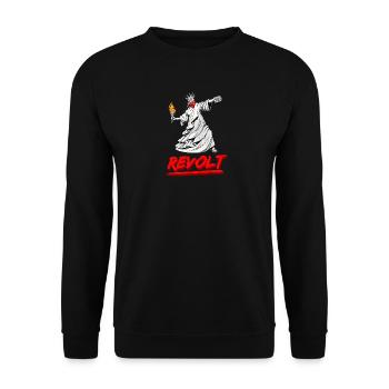 Revolt of Liberty - Unisex Pullover - Schwarz - Vorne - Alina (178cm) & Michal (187cm)