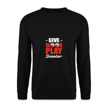 Snooker spielen Billardspieler Geschenk - Unisex Pullover - Schwarz - Vorne - Alina (178cm) & Michal (187cm)