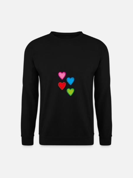 Hearts - Unisex Sweatshirt - black