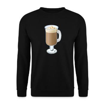 Cafe - Unisex Pullover - Schwarz - Vorne - Alina (178cm) & Michal (187cm)