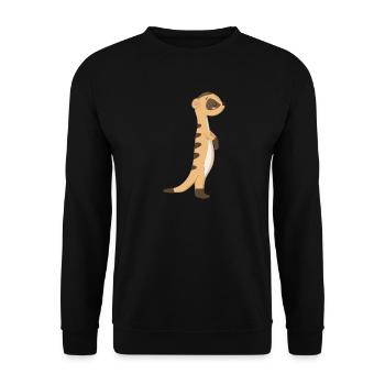 Meerkat Mongoose - Unisex Sweatshirt - black - Front - Alina (178cm) & Michal (187cm)