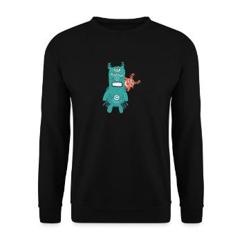 hallowee n581 - Unisex Pullover - Schwarz - Vorne - Alina (178cm) & Michal (187cm)