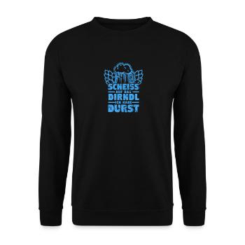 Lustiges Dirndl Kostüm Shirt Durst 1 - Unisex Pullover - Schwarz - Vorne - Alina (178cm) & Michal (187cm)