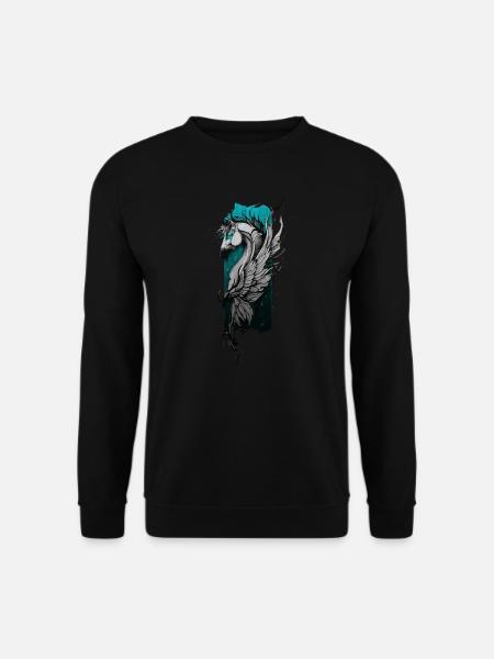 Monture céleste : Cheval ailé s’élevant - Sweat-shirt Unisexe - noir