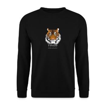Tiger - Unisex Pullover - Schwarz - Vorne - Alina (178cm) & Michal (187cm)