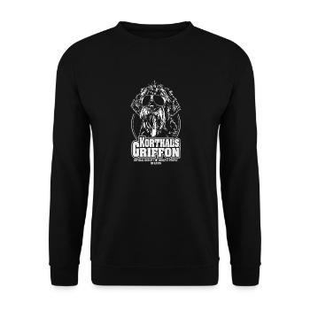KORTHALS GRIFFON coolest people Hunde Wilsigns - Unisex Pullover - Schwarz - Vorne - Alina (178cm) & Michal (187cm)