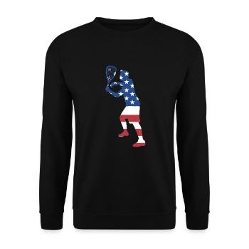 Sport Us Flag Racquetball - Sweat-shirt Unisexe - noir - Devant - Alina (178cm) & Michal (187cm)