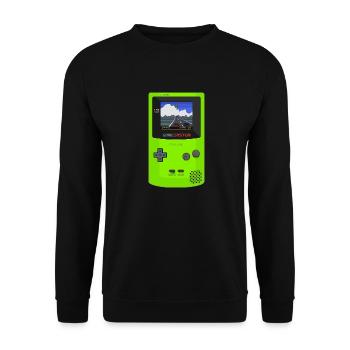 game boy - Unisex Pullover - Schwarz - Vorne - Alina (178cm) & Michal (187cm)