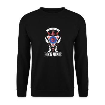 Der dunkle Mann - Unisex Pullover - Schwarz - Vorne - Alina (178cm) & Michal (187cm)