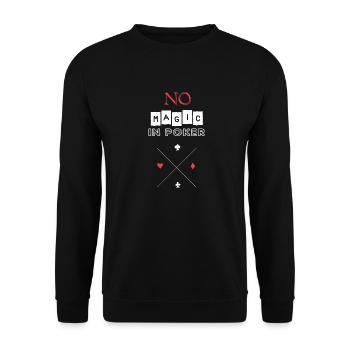Poker - Unisex Pullover - Schwarz - Vorne - Alina (178cm) & Michal (187cm)