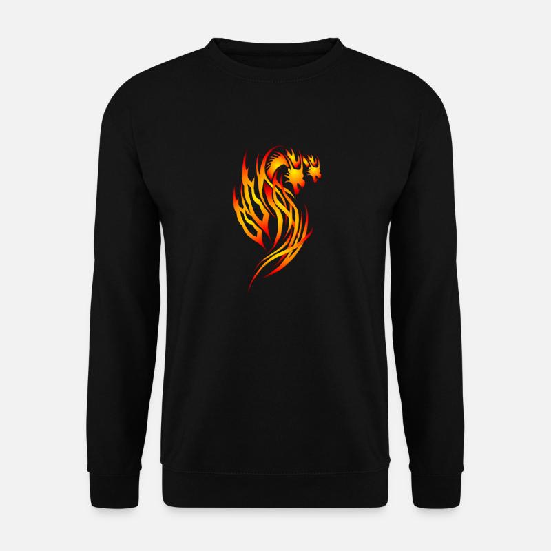Roter Feuer-Drache - Unisex Pullover - Schwarz
