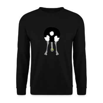 strauss_kopf_unten - Unisex Sweatshirt - black - Front - Alina (178cm) & Michal (187cm)